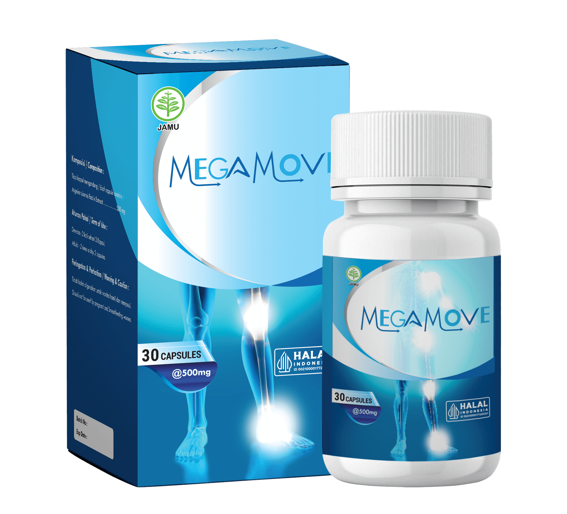Kemasan Megamove untuk kesehatan sendi